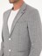 Erkek Açık Gri Slim Fit Çizgili Yün Karışımlı Ceket 50284497-VR001 7