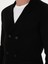 Erkek Siyah Slim Fit Yün Karışımlı Kruvaze Triko Hırka 50296283-VR046 7