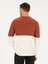 Erkek Kiremit Slim Fit Bisiklet Yaka Baklava Desenli Triko Kazak 50292568-VR031 6