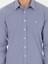 Erkek Lacivert Slim Fit Pamuklu Çizgili Gömlek 50291357-VR033 6