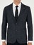 Erkek Lacivert Slim Fit Yün Karışımlı Flanel Ceket 50290527-VR033 6
