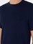 Erkek Lacivert Slim Fit Bisiklet Yaka Triko T-shirt 50293169-VR033 7