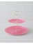 Swirly Cam Katlı Servis 21X28 cm Pembe 1