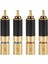 Hifi Konnektör 10MM Karbon Fiber Altın Kaplama Lotus Fişi (Yurt Dışından) 1