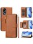 Oppo A58 4g Kart Tutucu Fermuar Pu Deri Manyetik Için Flip Case (Yurt Dışından) 1