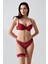 Push-Up Dolgulu Bacak Bantlı Sütyen Takım C14155 Bordo 1