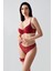 Push-Up Dolgulu Bacak Bantlı Sütyen Takım C14155 Bordo 3
