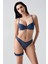 Push-Up Dolgulu Bacak Bantlı Sütyen Takım C14155 Antrasit 1