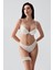 Push-Up Dolgulu Bacak Bantlı Sütyen Takım C14155 Ekru 1