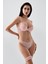 Push-Up Dolgulu Bacak Bantlı Sütyen Takım C14155 Pudra 2
