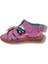 1556-20 Çiçek Deseli Tek Çirtli Kız Çocuk Sandalet Pembe 21-25 3