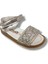 1171-20 Simli Tek Çırtli Kız Çocuk Sandalet Gümüş 21-25 1