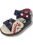 Şirinbebe 1547-20 Anatomik Dikiş Çirtli Bebek Erkek Sandalet Lacivert Beyaz 18-20 1