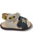 Şirinbebe 1551-20 Anatomik Yıldız Desen Cirtli Erkek Çocuk Sandalet Sari Gri 21-25 2