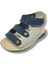 Şirinbebe 1557-20 Anatomik Tek Cirtli Erkek Çocuk Sandalet Lacivert Gri 21-25 1