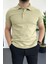 Erkek Slim Fit Düz Renk Pamuklu Soft Polo Tişört Bej EDW365 1