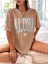 Kadın / Kız Aloha Baskılı Oversize T-Shirt Salaş Boyfirend 1