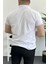 Erkek Slim Fit Düz Renk Pamuklu Soft Polo Tişört Beyaz EDW365 3