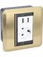 Masa Bağlantı Kutusu Konferans Odası Tezgah Masaüstü Priz Çıkış Şeridi Standart 2 Delik 2 USB Portlu AC250V (Yurt Dışından) 3