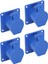 4 Set Endüstriyel Soket 3 Pin 16A IP44 Su Geçirmez Gizli Priz 220‑250V Güç Için (Yurt Dışından) 4