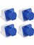 4 Set Endüstriyel Soket 3 Pin Güç Konnektörü Yüzey Montajlı Çıkış IP44 Su Geçirmez 220‑250V 16A (Yurt Dışından) 5
