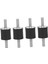 4 Adet M6 Kauçuk Bağlantı Elemanları Erkek Anti Titreşim Silentblock Araba Tekne Bobinleri (VV20*20 M6*18) (Yurt Dışından) 4