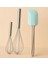 Bakglad Silikon Spatula Bej-Mavi 26 cm + Pabjuda 2'li Paslanmaz 1