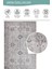 Stonart Eskitme Vintage Desenli Gri Otantik Yıkanabilir Şönil Halı Al 461 4