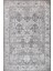 Stonart Eskitme Vintage Desenli Gri Otantik Yıkanabilir Şönil Halı Al 446 2