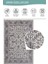 Stonart Eskitme Vintage Desenli Gri Otantik Yıkanabilir Şönil Halı Al 453 4