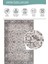 Stonart Eskitme Vintage Desenli Bej/gri Otantik Yıkanabilir Şönil Halı Al 458 4