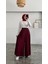 Beli Lastikli Geniş Paça Modal Etekli Pantolon 8809 - Bordo 2