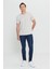 Erkek Bej Melanj Pamuklu Slim Fit Dar Kesim Bisiklet Yaka Tişört 5