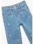 Nakış Detaylı Cepli Pamuklu Denim Pantolon 3
