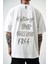 Erkek Fast Nakışlı Oversize T-Shirt Beyaz 4