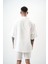 Erkek Kısa Kol Oversize Müslin Gömlek Beyaz 3