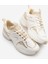 Kadın Sneaker Kalın Taban Bağcıklı Çok Parçalı Spor Ayakkabı Luser Bej 1