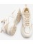 Kadın Sneaker Kalın Taban Bağcıklı Çok Parçalı Spor Ayakkabı Luser Bej 8