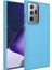 Galaxy Note 20 Ultra Kılıf Metal Çerçeve ve Buton Tasarımlı Silikon Mkst Luna Kapak-Sierra Mavi 1