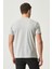 Erkek Gri Melanj Pamuklu Slim Fit Dar Kesim Bisiklet Yaka Tişört 10