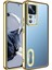 Xiaomi Mi 12T Pro Kılıf Kamera Korumalı Logo Gösteren Mkst Omega Kapak-Gold 1