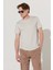 Erkek Gri Slim Fit Dar Kesim %100 Pamuk Bisiklet Yaka Tişört 3