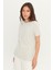Erkek Gri Slim Fit Dar Kesim %100 Pamuk Bisiklet Yaka Tişört 7