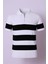 Yarım Fermuarlı Beyaz Erkek Polo Yaka T-Shirt 106-4002 1