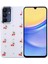 Galaxy A15 Kılıf Airbag Tasarımlı Simli Şeffaf Mkst Kutup Kapak - Kiraz 1