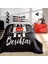 Taraftar Lisanslı Pamuklu Tek Kişilik Yatak Örtüsü Seti (160X230)-BEŞIKTAŞ Stripe 1