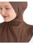 Kadın Boyunluklu Hijab Tesettür Pratik Spor Bone - Kahverengi 4