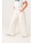 Kız Çocuk Bol Paça Basic Keten Pantolon 2574 2