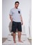 Kareli Regular Fit Pamuklu Bisiklet Yaka Kısa Kollu Şortlu Pijama Takımı Erkek Pijama Takımı 6572020 1