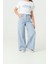 Kız Çocuk Bol Paça Basic Keten Pantolon 2574 1